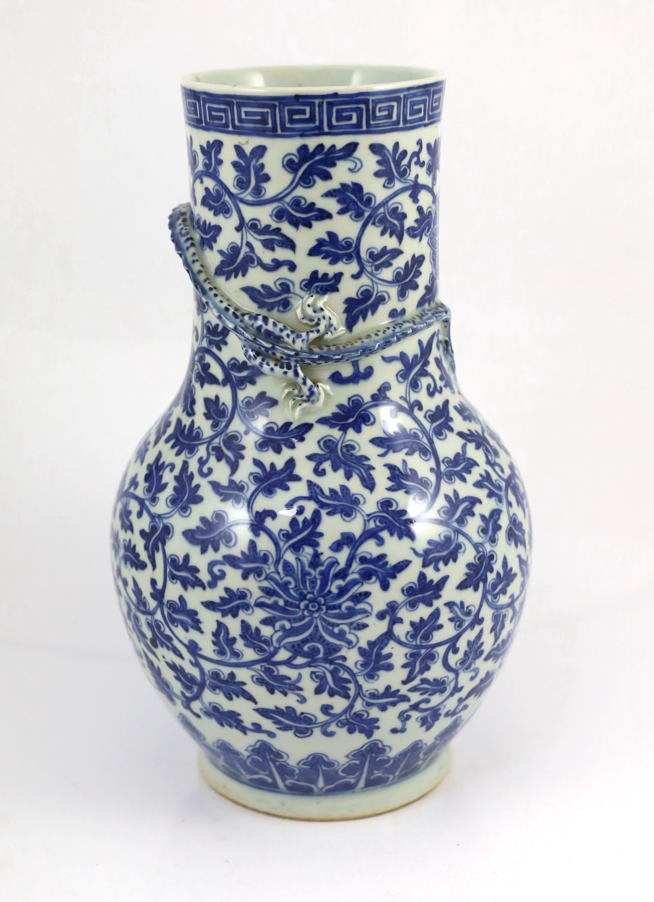 A Chinese blue and white ‘lotus’ vase, first half 19th century